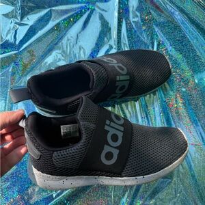 Adidas Kids Black and Gray Slip-On Sneakers